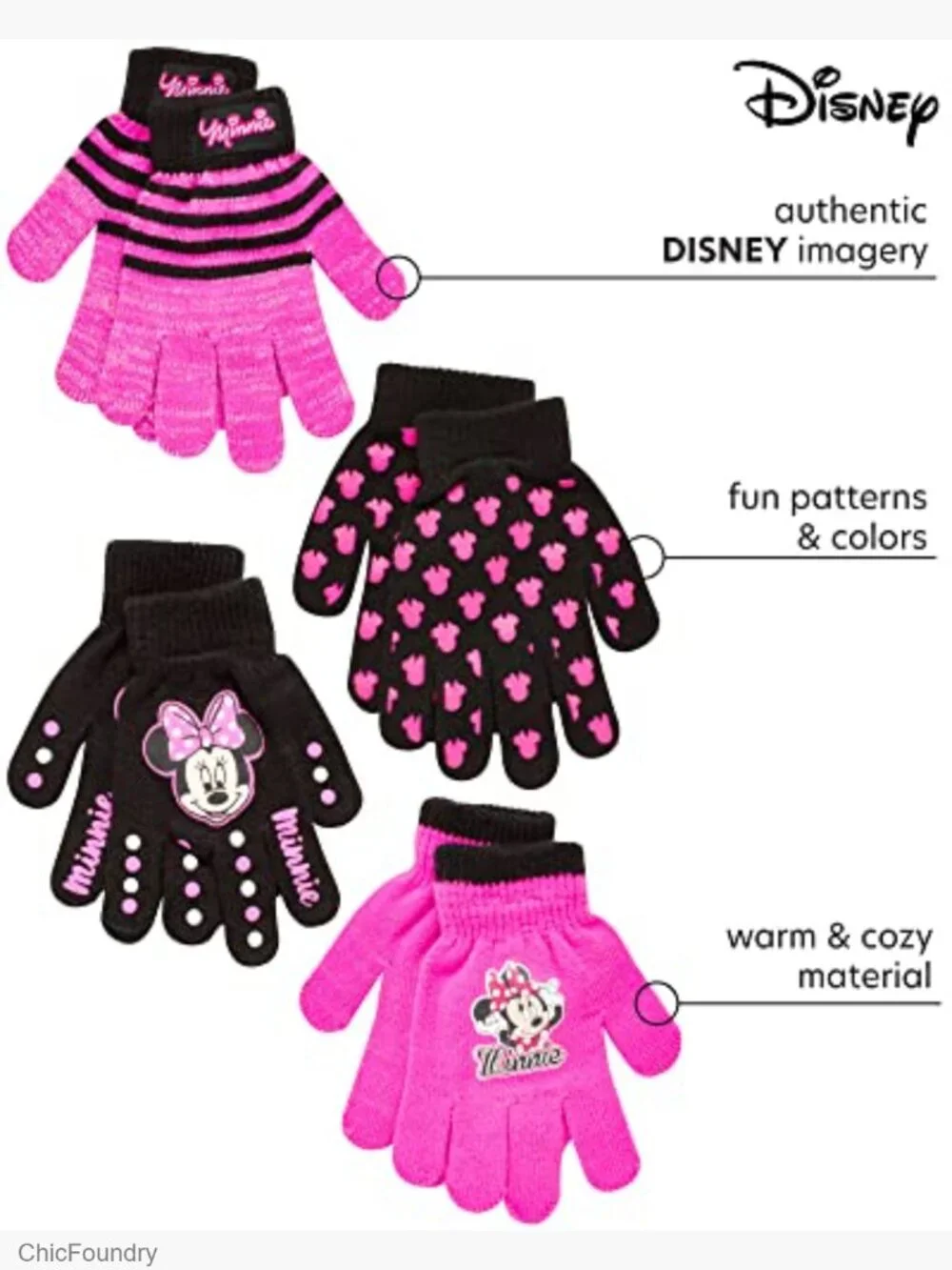 Insulated Waterproof Winter Glove Set for Kids
